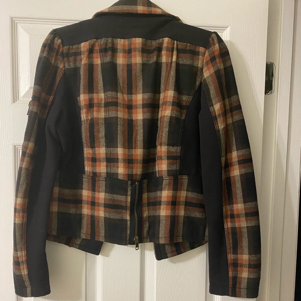 Brown Plaid Ladies Jacket